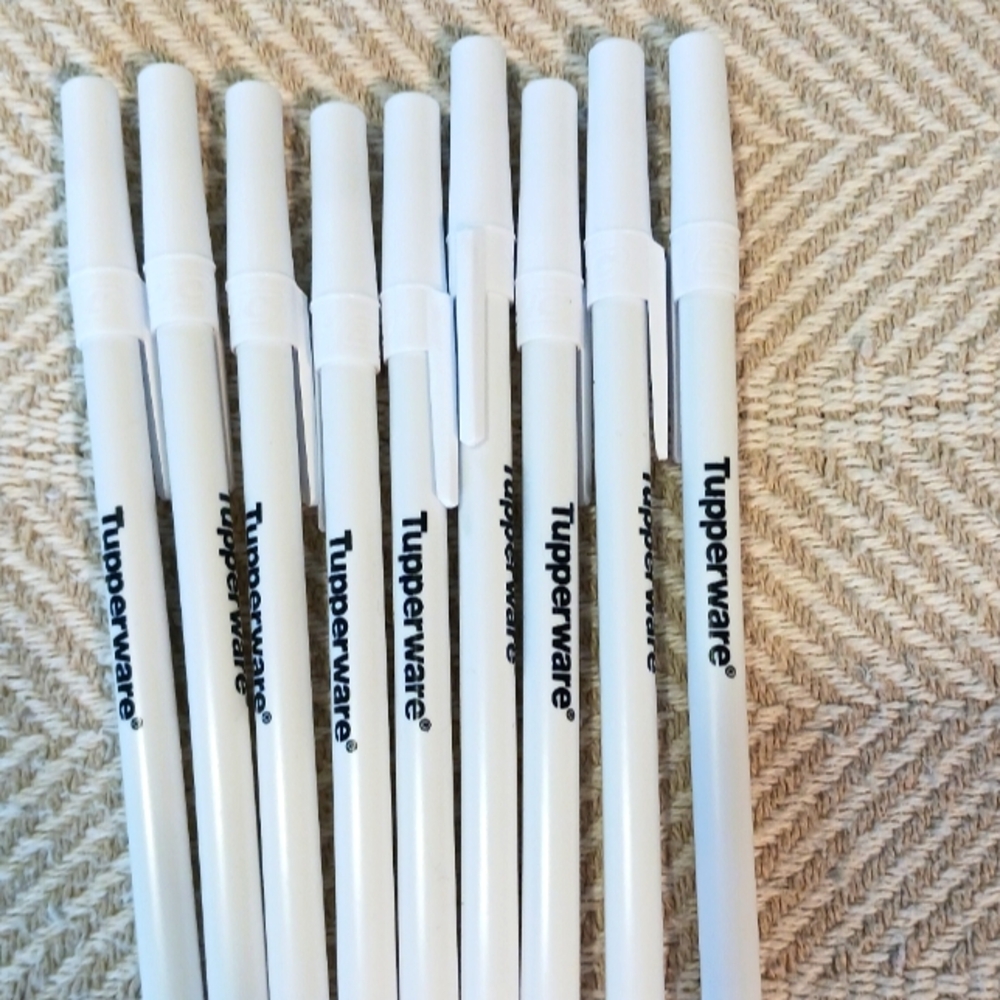 9 Tupperware Ink Pens With Caps